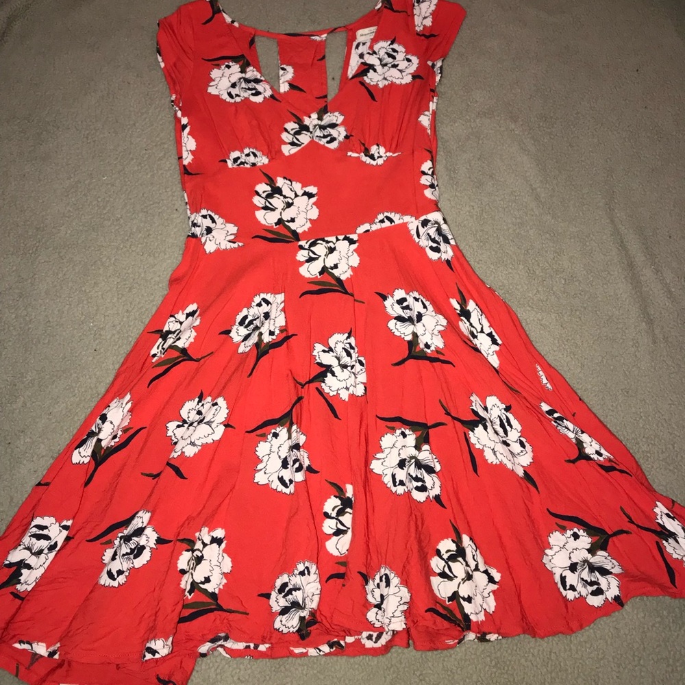 Abercrombie & Fitch floral cutout cotton dress